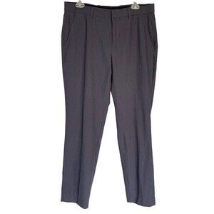 Buffalo David Bitton Men's Size 34x30 Dress Pants Gray Polyester Flat Front